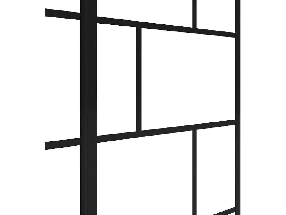 Shower & Design Painel De Banheira Preto Mate De Estilo Industrial Com Painel Giratorio 100X140 Cm - Obelini* Resguardo De Banheira