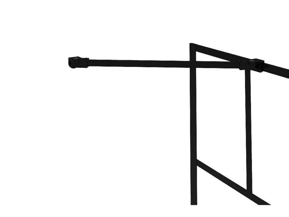 Shower & Design Painel De Banheira Preto Mate De Estilo Industrial Com Painel Giratorio 100X140 Cm - Obelini* Resguardo De Banheira