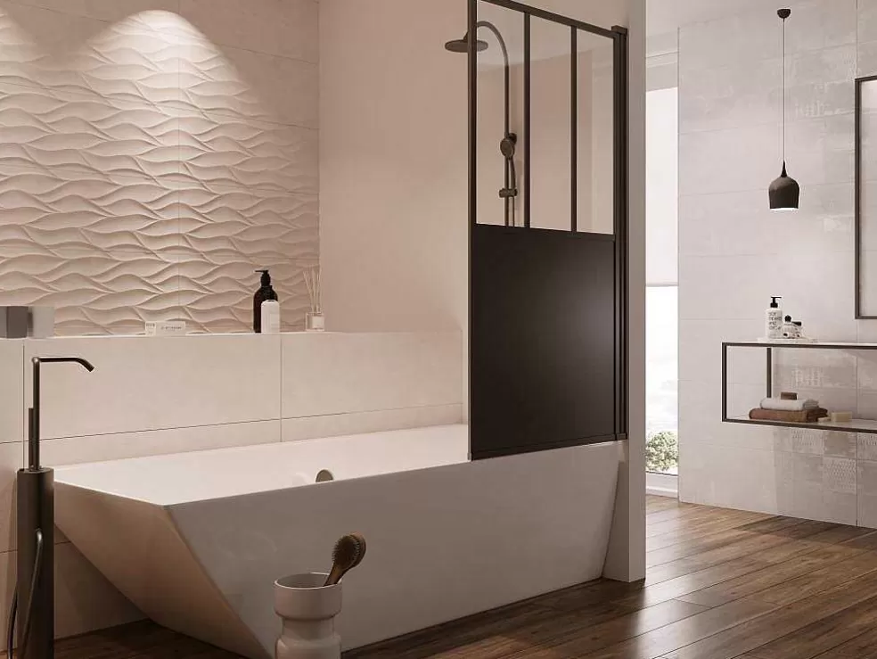 Shower & Design Painel De Banheira Preto Mate Estilo Atelier 80X140 Cm - Urbanik* Resguardo De Banheira