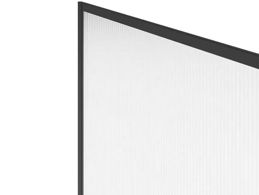 Shower & Design Painel De Duche A Italiana Com Vidro Texturado 120X200 Cm Preto Mate - Virana* Painel De Duche