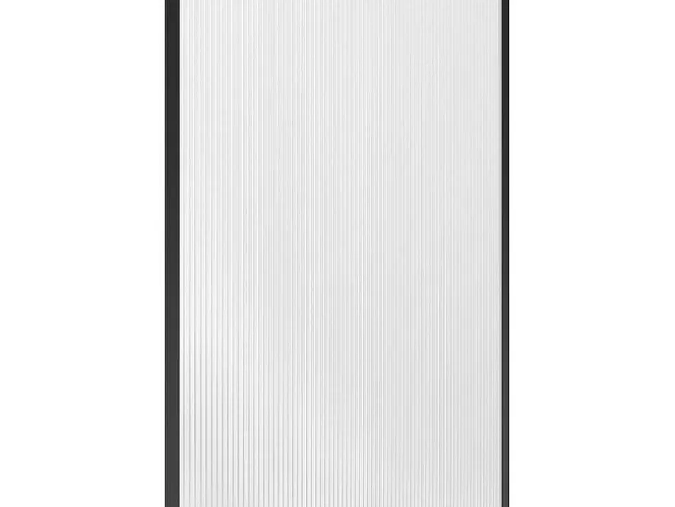Shower & Design Painel De Duche A Italiana Com Vidro Texturado 120X200 Cm Preto Mate - Virana* Painel De Duche