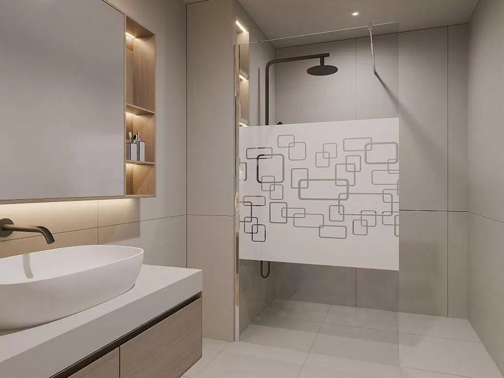 Shower & Design Painel De Duche A Italiana Paulina Ii Serigrafado - 120X190 Cm* Painel De Duche