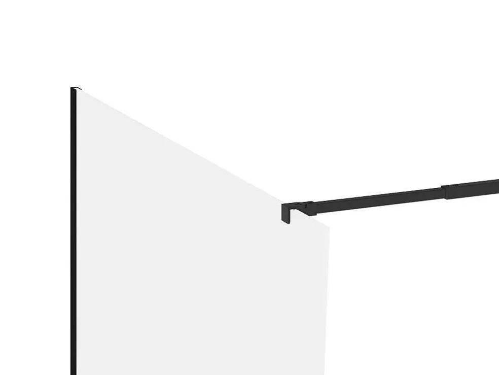 Shower & Design Painel De Duche A Italiana Preto Mate De Estilo Industrial 140X200 Cm - Daren* Painel De Duche