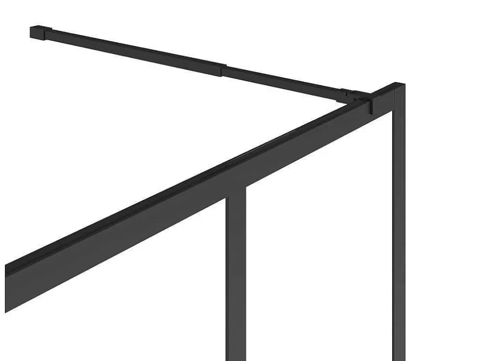 Shower & Design Painel De Duche A Italiana Preto Mate Estilo Atelier 120 X 200 Cm - Urbanik* Painel De Duche