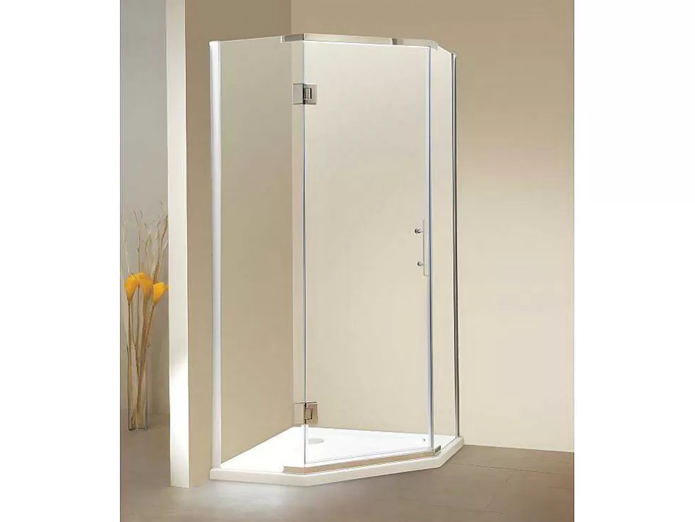 Shower & Design Painel De Duche De Canto Com Porta Batente - Base De Duche Incluida - Ardia - 90 X 90 X185 Cm* Painel De Duche