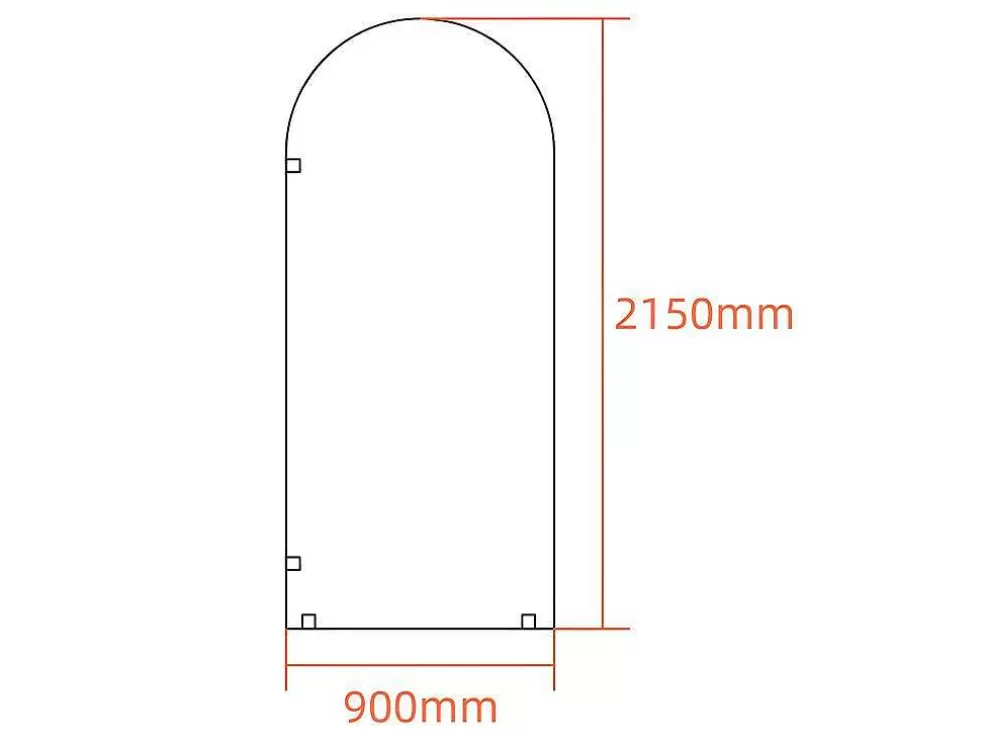 Shower & Design Painel De Duche Estilo Italiano Arredondado De 90 X 215 Cm - Airlie* Painel De Duche