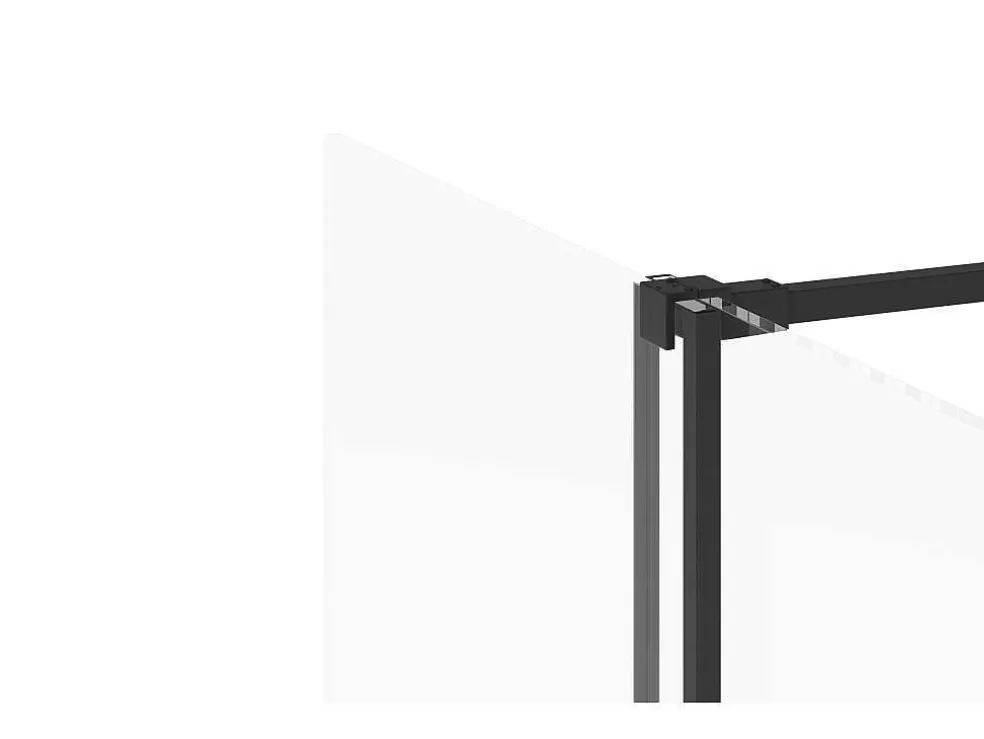 Shower & Design Painel De Duche Estilo Italiano Com Porta De Correr Em Metal Preto Mate Estilo Industrial 120 X 200 Cm - Yorem* Painel De Duche