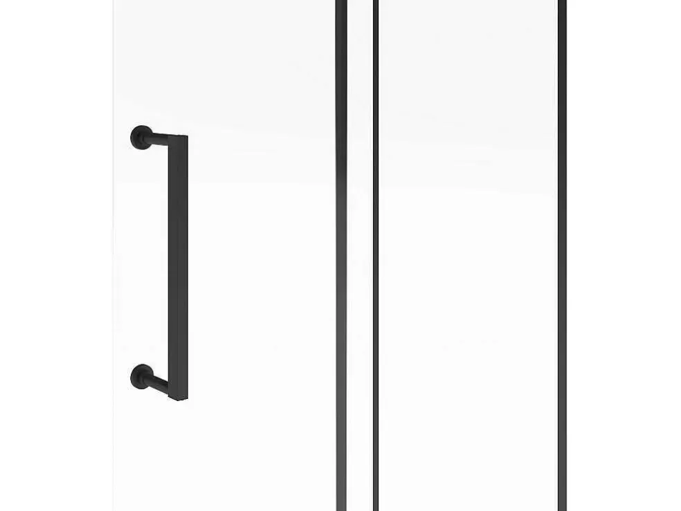 Shower & Design Painel De Duche Estilo Italiano Com Porta De Correr Em Metal Preto Mate Estilo Industrial 120 X 200 Cm - Yorem* Painel De Duche