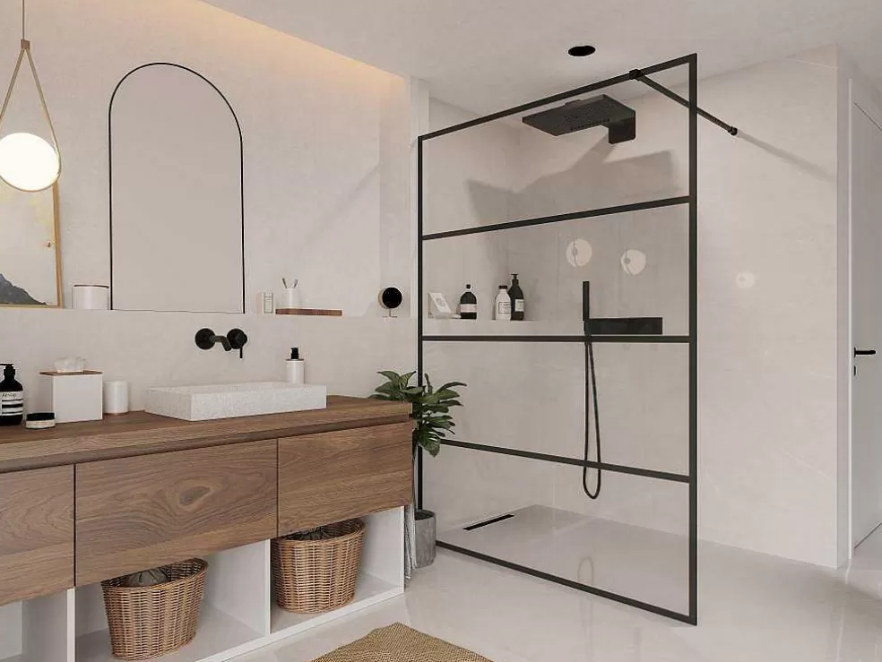 Shower & Design Painel De Duche Estilo Italiano Industrial De 140X200 Cm - Inaya* Painel De Duche