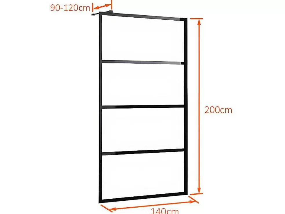 Shower & Design Painel De Duche Estilo Italiano Industrial De 140X200 Cm - Inaya* Painel De Duche