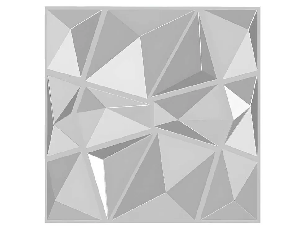 Vente-unique Painel De Parede 3D Angly Para Pintar - Pack De 3M - Lote De 12 Pecas* Painel De Parede