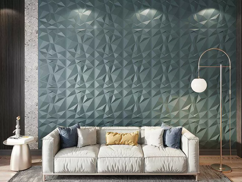 Vente-unique Painel De Parede 3D Angly Para Pintar - Pack De 3M - Lote De 12 Pecas* Painel De Parede