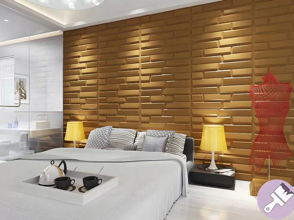 Vente-unique Painel De Parede 3D Great Para Pintar - Pack De 3M - Conjunto De 6 Pecas* Painel De Parede