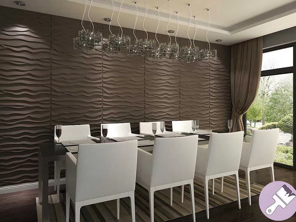 Vente-unique Painel De Parede 3D Hyppos Para Pintar - Pack De 3M - Lote De 6 Pecas* Painel De Parede