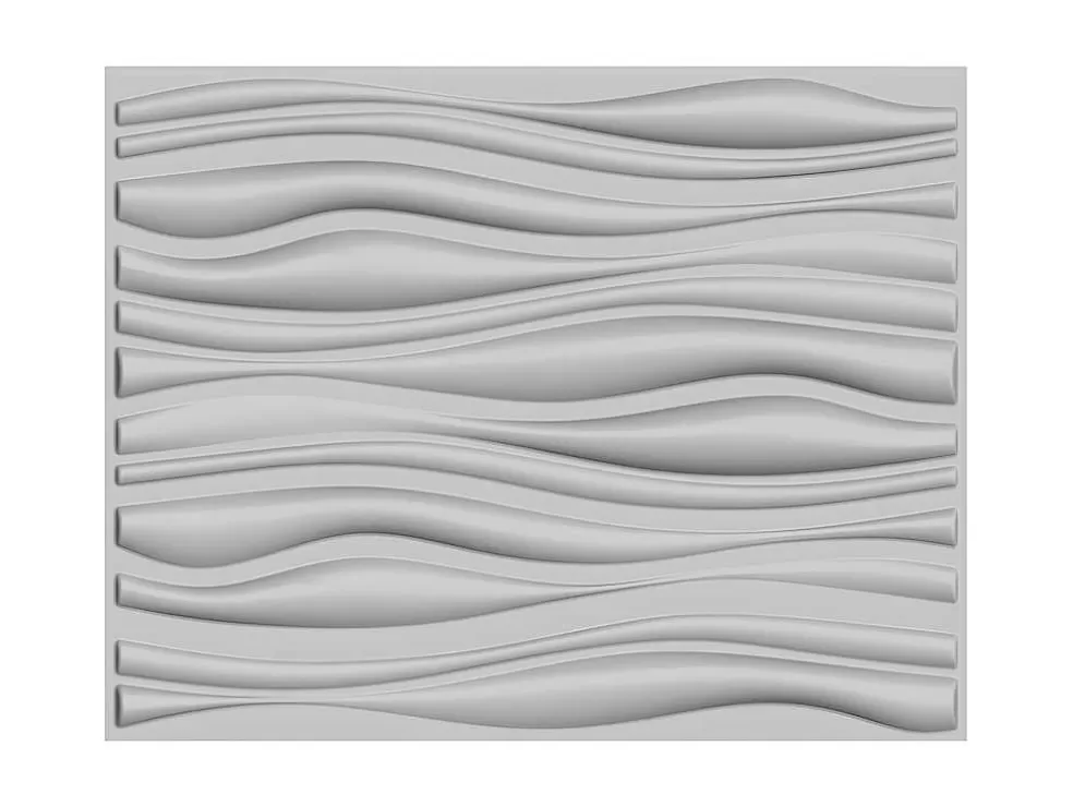 Vente-unique Painel De Parede 3D Ondia Para Pintar - Pack De 3M - Lote De 6 Pecas* Painel De Parede