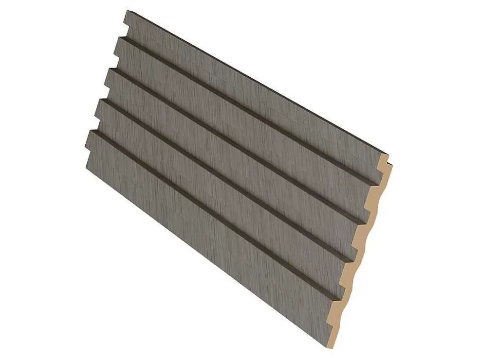 Vente-unique Painel De Parede 3D Pack De 3,71 M Cinza Conjunto De 8 Pecas - Tatiana* Painel De Parede