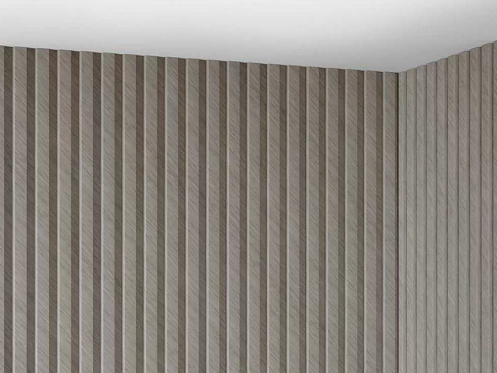 Vente-unique Painel De Parede 3D Pack De 3,71 M Cinza Conjunto De 8 Pecas - Tatiana* Painel De Parede
