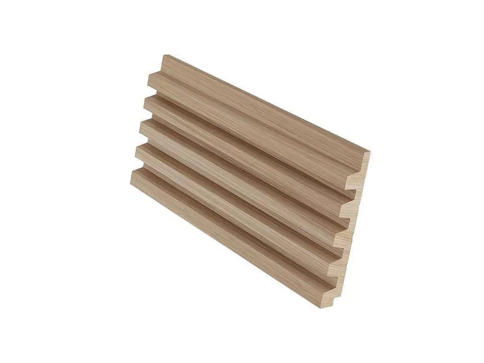 Vente-unique Painel De Parede 3D Pack De 3,71 M Cor Madeira Natural Clara Conjunto De 8 Pecas - Tatiana* Painel De Parede