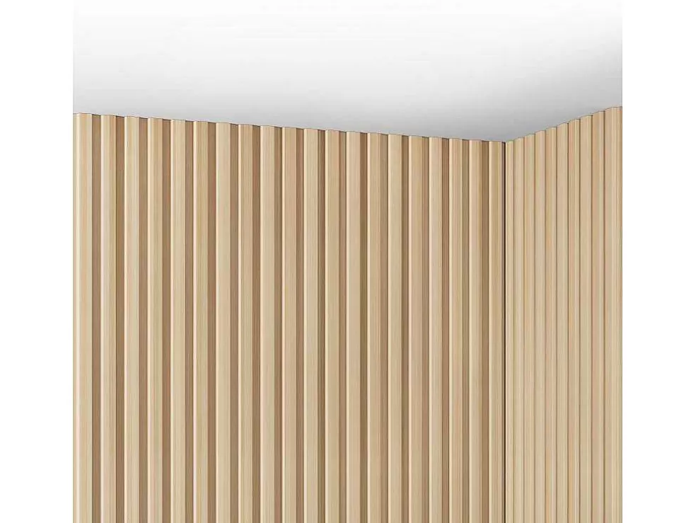 Vente-unique Painel De Parede 3D Pack De 3,71 M Cor Madeira Natural Clara Conjunto De 8 Pecas - Tatiana* Painel De Parede
