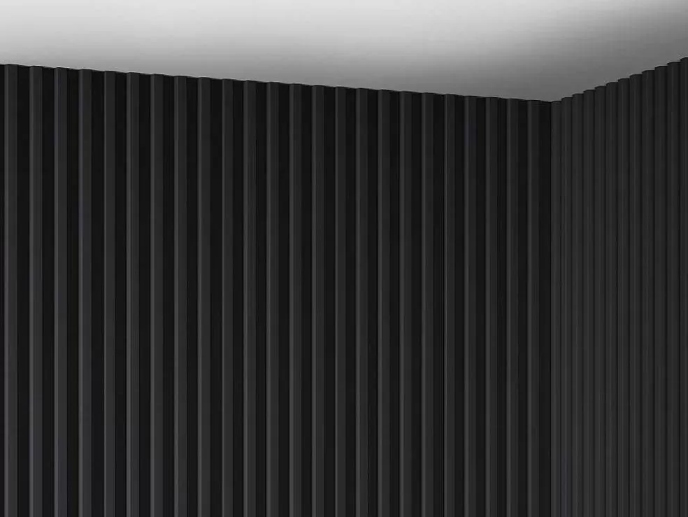 Vente-unique Painel De Parede 3D Pack De 2,83 M Preto Conjunto De 8 Pecas - Clinton* Painel De Parede