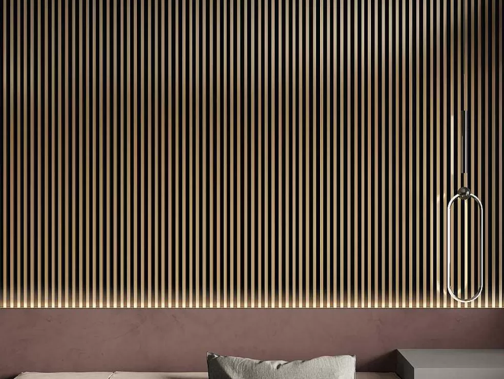 Vente-unique Painel De Parede 3D Pack De 2,83 M Preto E Dourado Conjunto De 8 Pecas - Clinton* Painel De Parede