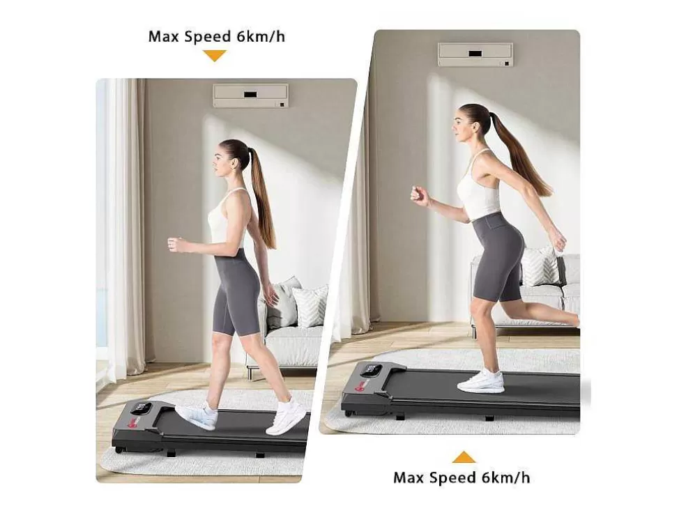 Vente-unique Passadeira De Secretária 1-6Km/H Maquina De Corrida A Pe Para Escritório Em Casa Com Opcao De Dobragem* Fitness