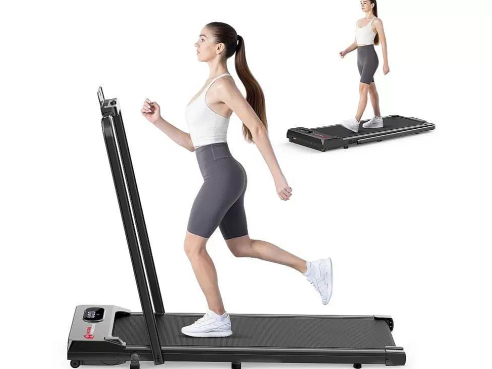 Vente-unique Passadeira De Secretária 1-6Km/H Maquina De Corrida A Pe Para Escritório Em Casa Com Opcao De Dobragem* Fitness