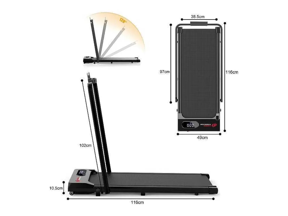 Vente-unique Passadeira De Secretária 1-6Km/H Maquina De Corrida A Pe Para Escritório Em Casa Com Opcao De Dobragem* Fitness