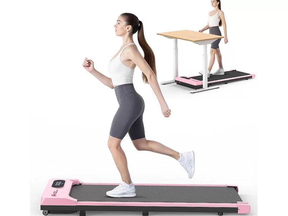 Vente-unique Passadeira De Secretária 1-6Km/H Maquina De Corrida A Pe Para Escritório Em Casa Com Opcao De Dobragem* Fitness