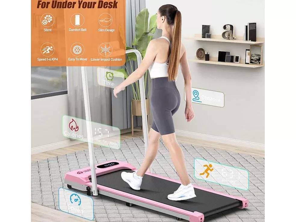 Vente-unique Passadeira De Secretária 1-6Km/H Maquina De Corrida A Pe Para Escritório Em Casa Com Opcao De Dobragem* Fitness
