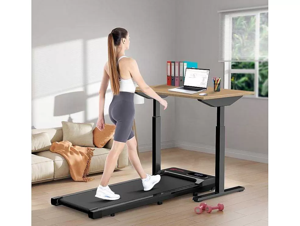 Vente-unique Passadeira De Secretária 1-6Km/H Maquina De Corrida A Pe Para Escritório Em Casa Com Opcao De Dobragem* Fitness