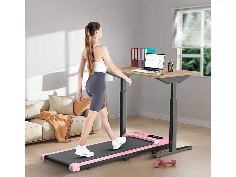 Vente-unique Passadeira De Secretária 1-6Km/H Maquina De Corrida A Pe Para Escritório Em Casa Com Opcao De Dobragem* Fitness