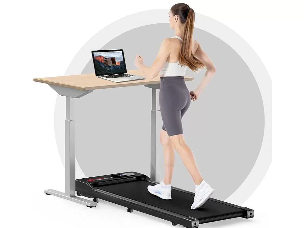 Vente-unique Passadeira De Secretária 1-6Km/H Maquina De Corrida A Pe Para Escritório Em Casa Com Opcao De Dobragem* Fitness