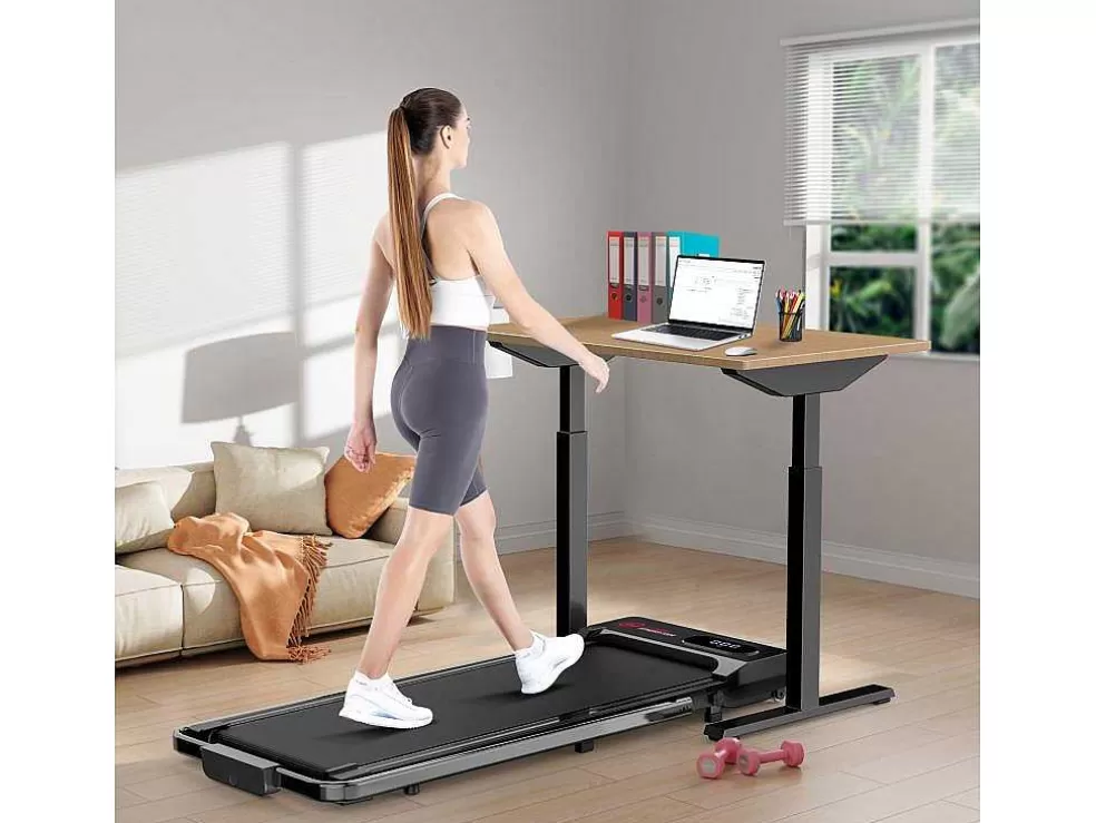 Vente-unique Passadeira De Secretária 1-6Km/H Maquina De Corrida A Pe Para Escritório Em Casa Com Opcao De Dobragem* Fitness