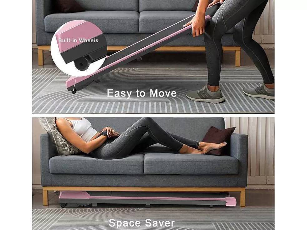 Vente-unique Passadeira De Secretária 1-6Km/H Maquina De Corrida A Pe Para Escritório Em Casa Com Opcao De Dobragem* Fitness