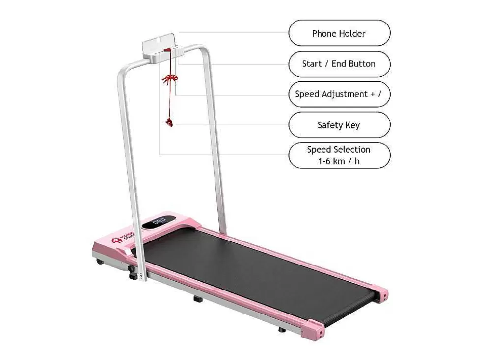 Vente-unique Passadeira De Secretária 1-6Km/H Maquina De Corrida A Pe Para Escritório Em Casa Com Opcao De Dobragem* Fitness