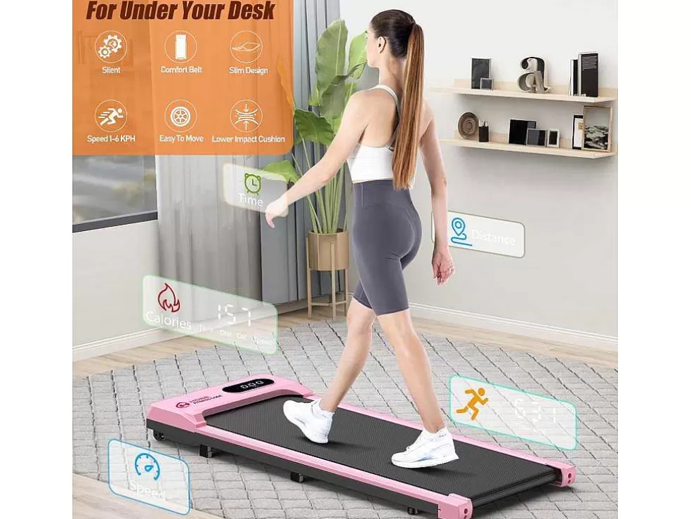 Vente-unique Passadeira De Secretária 1-6Km/H Maquina De Corrida A Pe Para Escritório Em Casa Com Opcao De Dobragem* Fitness