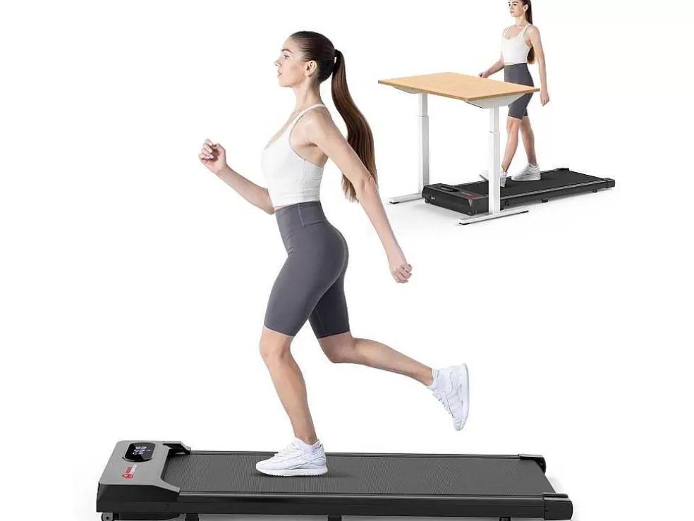 Vente-unique Passadeira De Secretária 1-6Km/H Maquina De Corrida A Pe Para Escritório Em Casa Com Opcao De Dobragem* Fitness