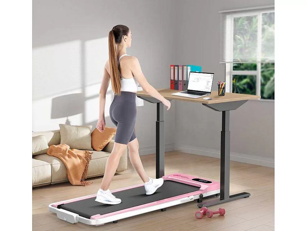 Vente-unique Passadeira De Secretária 1-6Km/H Maquina De Corrida A Pe Para Escritório Em Casa Com Opcao De Dobragem* Fitness