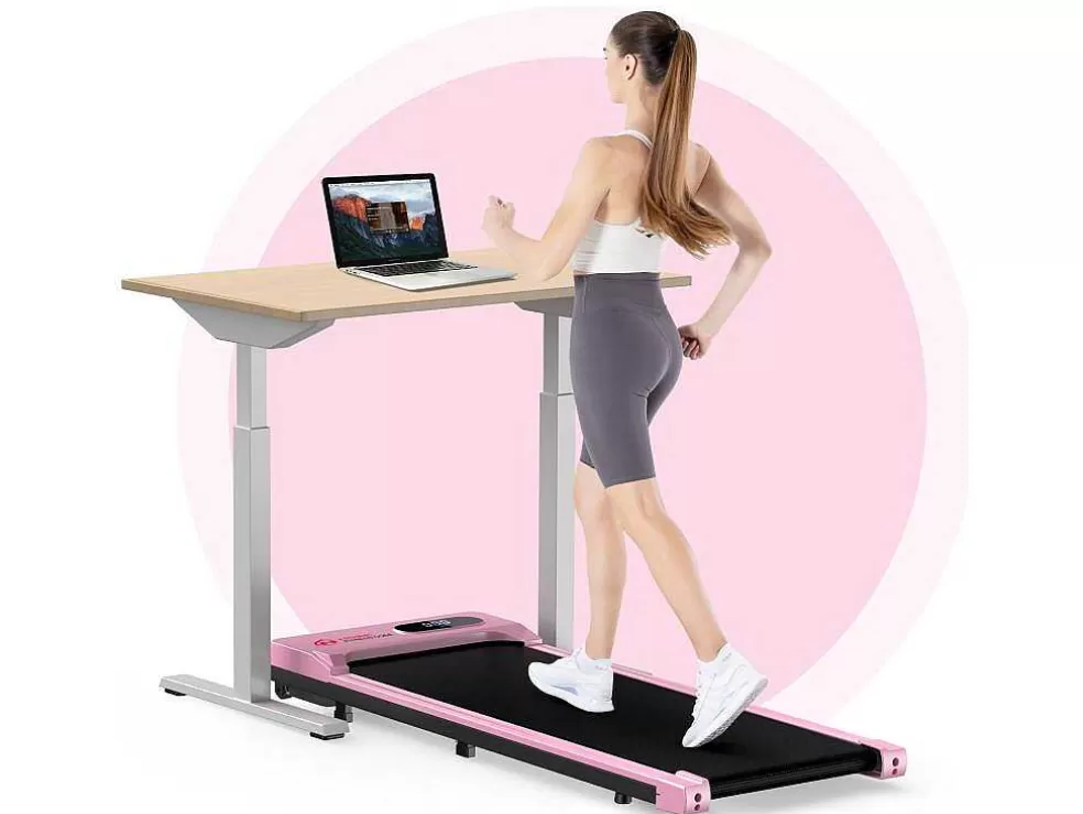 Vente-unique Passadeira De Secretária 1-6Km/H Maquina De Corrida A Pe Para Escritório Em Casa Com Opcao De Dobragem* Fitness