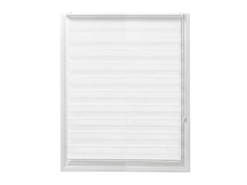 Vente-unique Persiana Enrolavel Dia / Noite Em Poliester - 120 X 180 Cm - Branco - Barili* Persianas De Interior