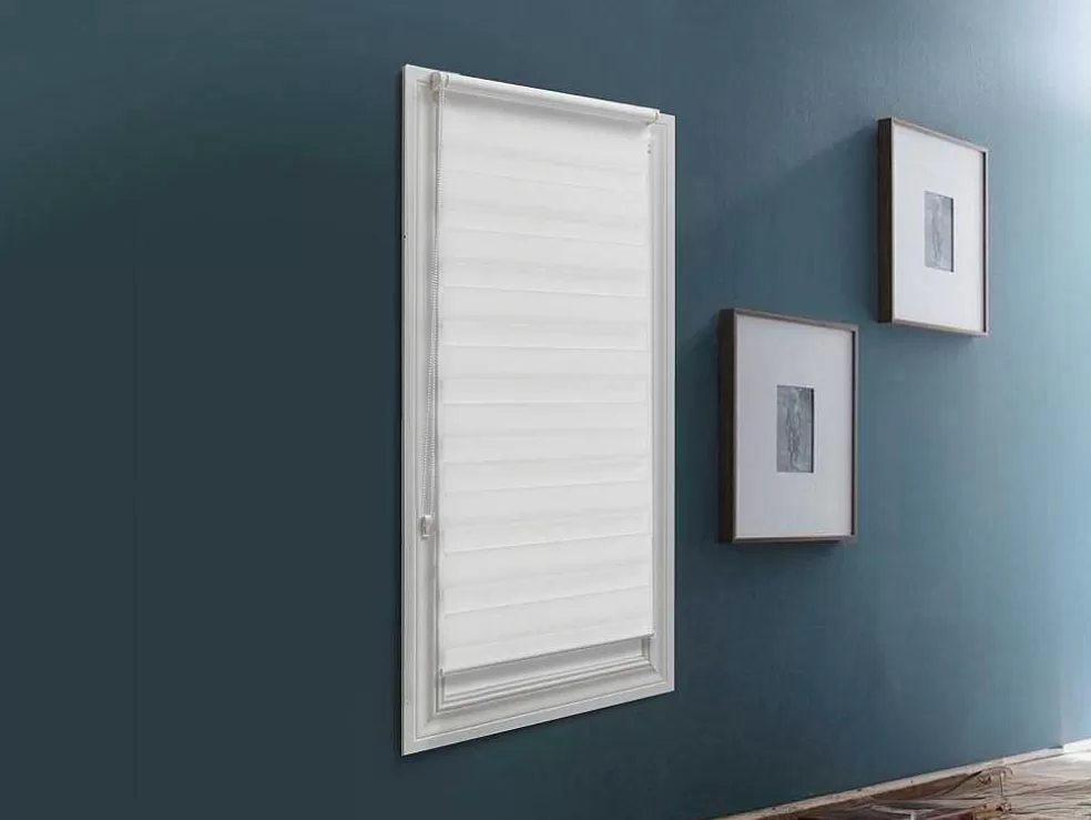 Vente-unique Persiana Enrolavel Dia / Noite Em Poliester - 120 X 180 Cm - Branco - Barili* Persianas De Interior