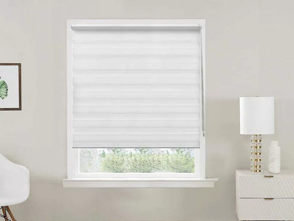 Vente-unique Persiana Enrolavel Dia / Noite Em Poliester - 120 X 180 Cm - Branco - Barili* Persianas De Interior