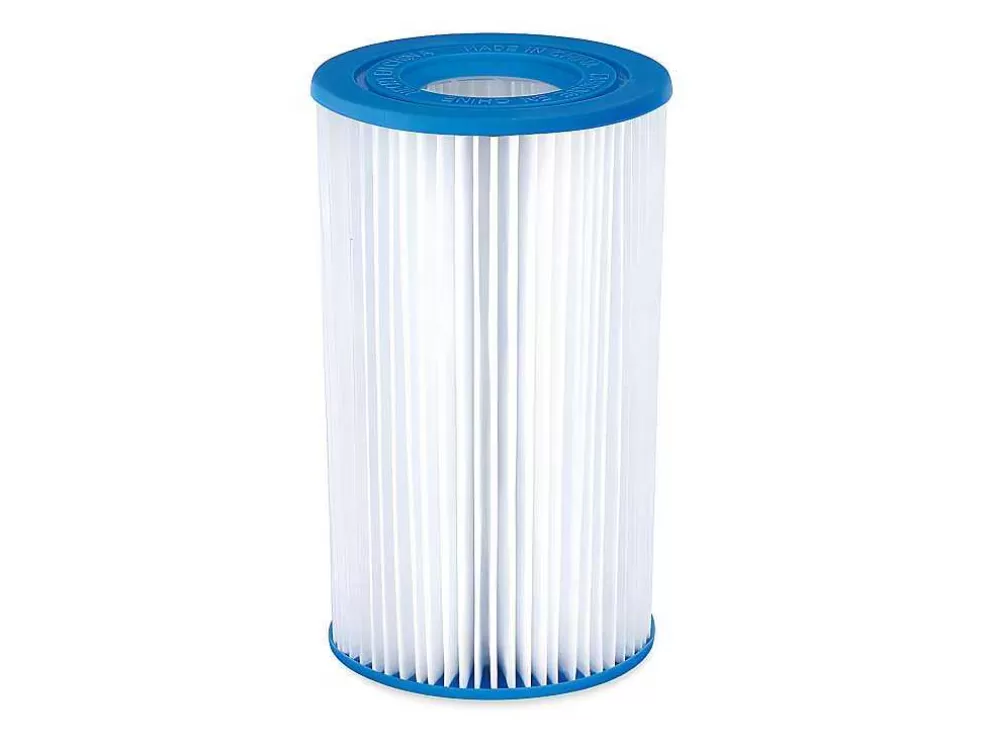Vente-unique Piscina Tubular Redonda Azul Com Bomba De Filtro De Cartucho De D457 X A122 Cm - Lacanau* Piscina