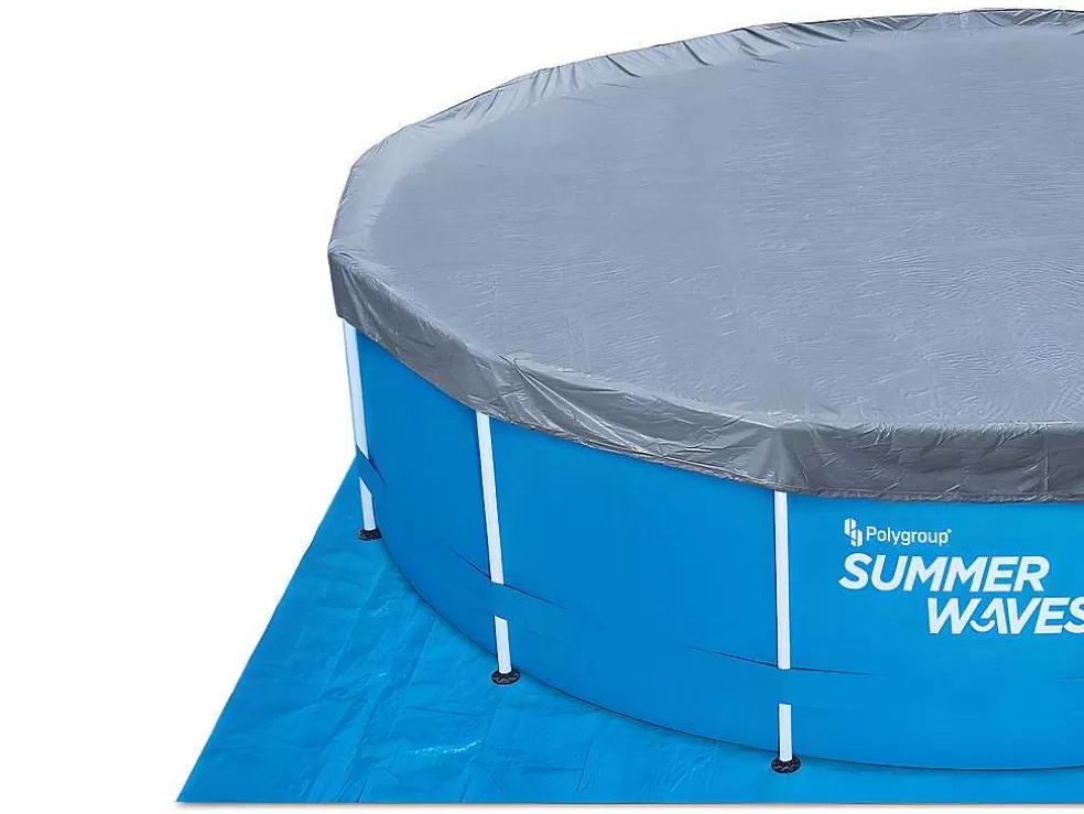 Vente-unique Piscina Tubular Redonda Azul Com Bomba De Filtro De Cartucho De D457 X A122 Cm - Lacanau* Piscina