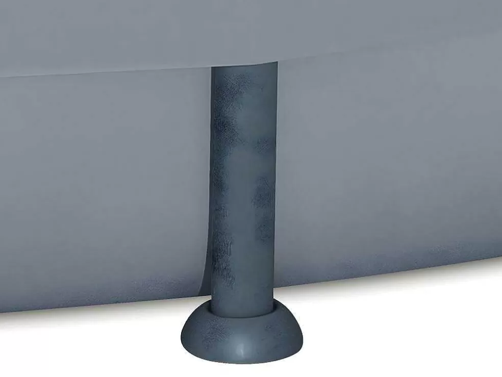 Vente-unique Piscina Tubular Redonda Cinzenta Com Bomba Filtradora De Cartucho D.427 X A.107 Cm - Nisoka* Piscina