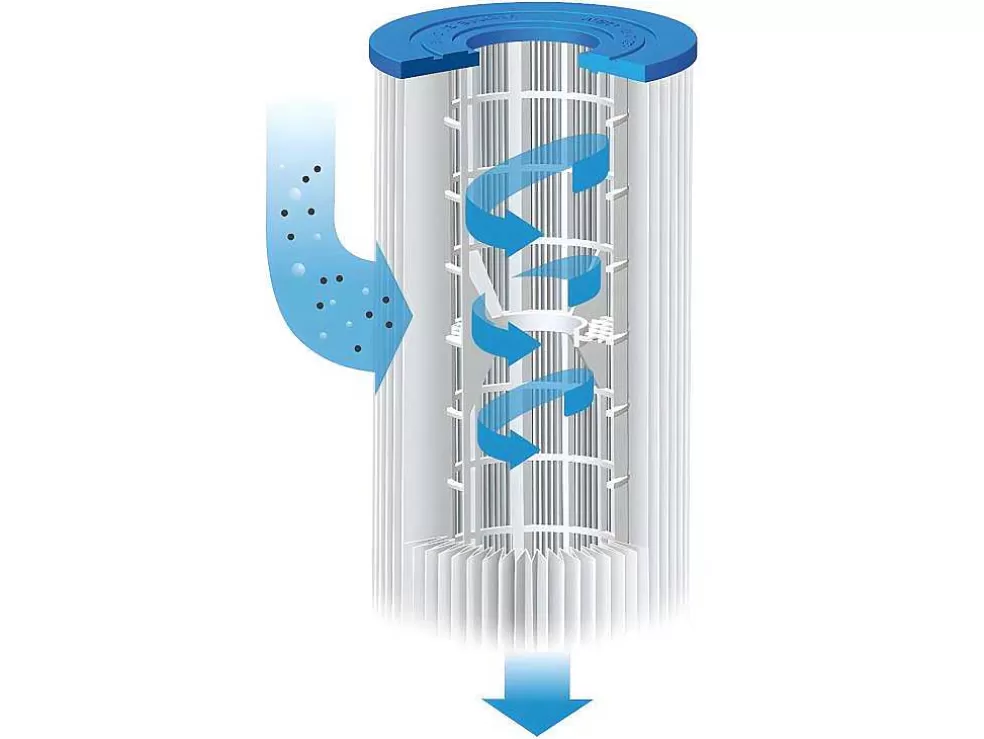 Vente-unique Piscina Tubular Retangular Cinzenta Com Bomba Filtradora De Cartucho C549 X L274 X A132 Cm - Zamora* Piscina