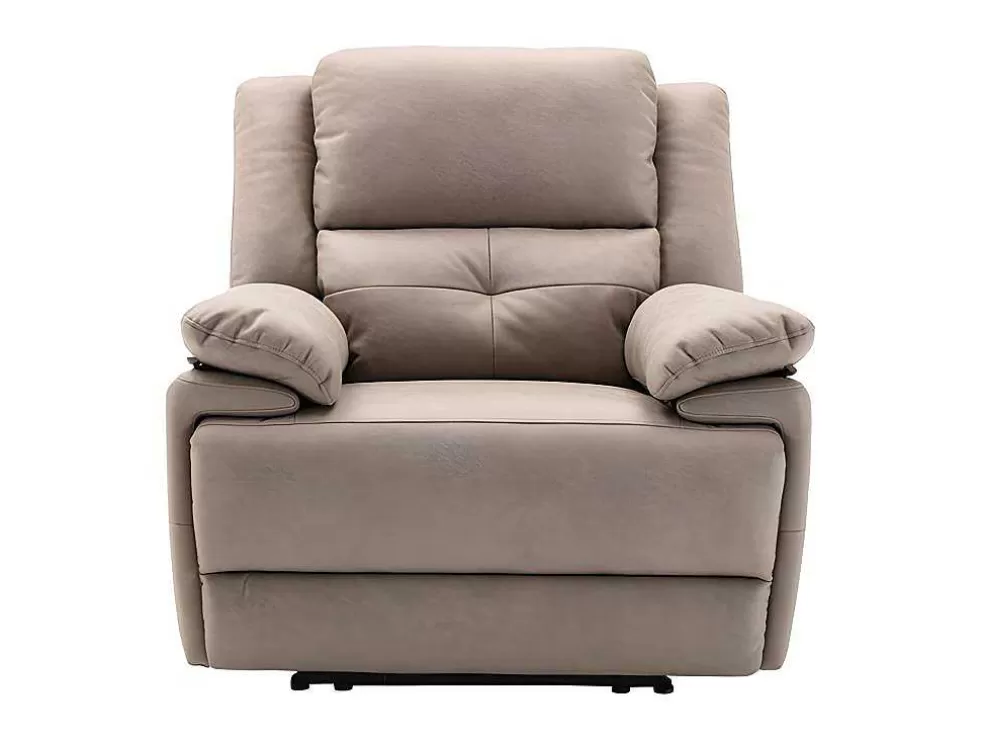 Vente-unique Poltrona Articulada Elétrica Em Tecido Cor Taupe - Dolene* Cadeirão Relax