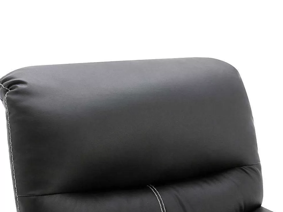 Vente-unique Poltrona Articulada Em Pele Sintética Cor Preto - Canby* Cadeirão Relax