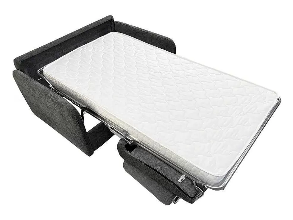 Vente-unique Poltrona Convertivel Abertura Rapida Tecido Matizado Cinza Antracite, Cama 100 Cm - Nadoa* Poltrona Cama